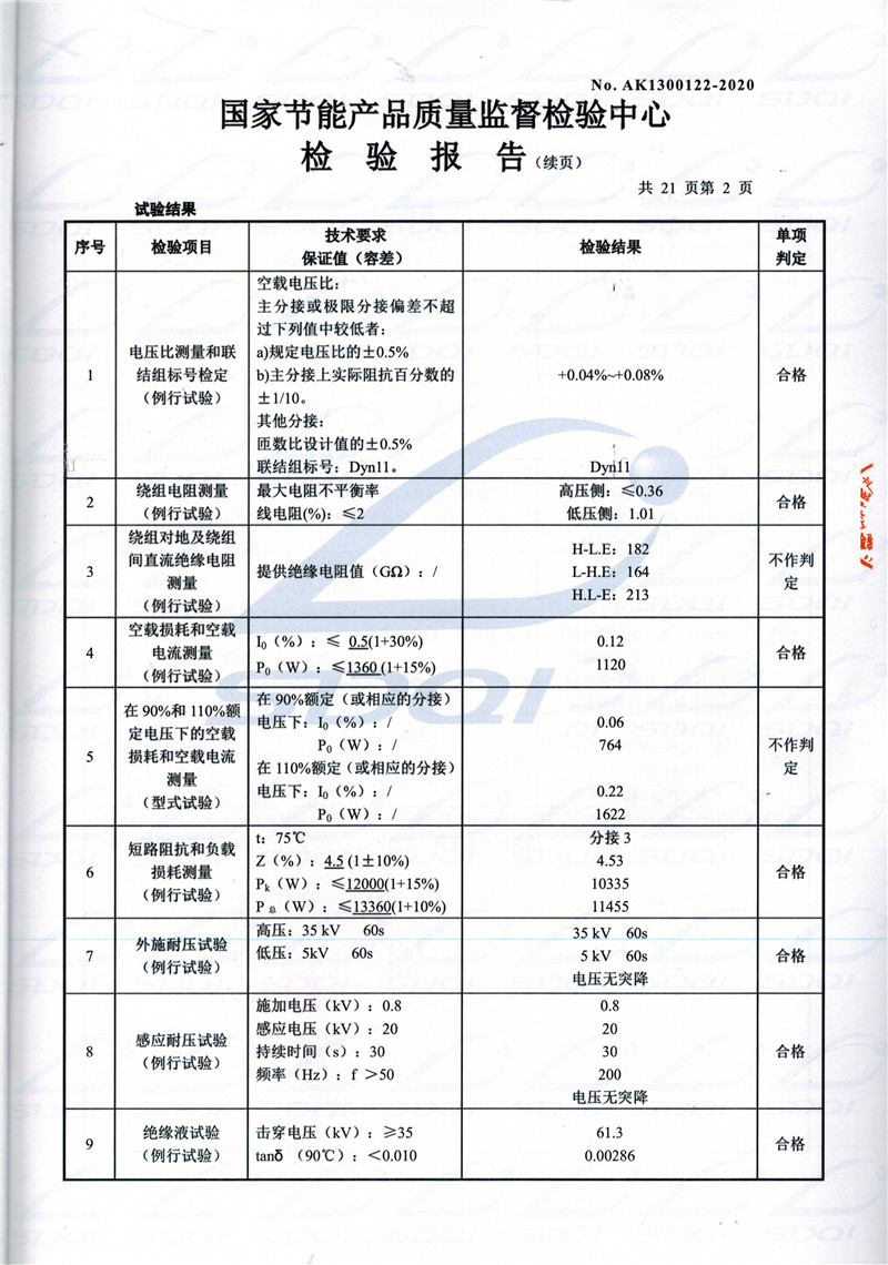 高低压试验报告-S11-1250金秀金秀金秀油浸式变压器-2.jpg